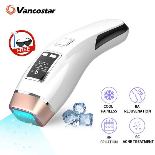 Cooling IPL Hair Removal 4In1 HR/RA/ SC 999900 Flashes Auto Operation Permanent Painless Handhold Bikini Trimmer Home Used for Women Men Epilator