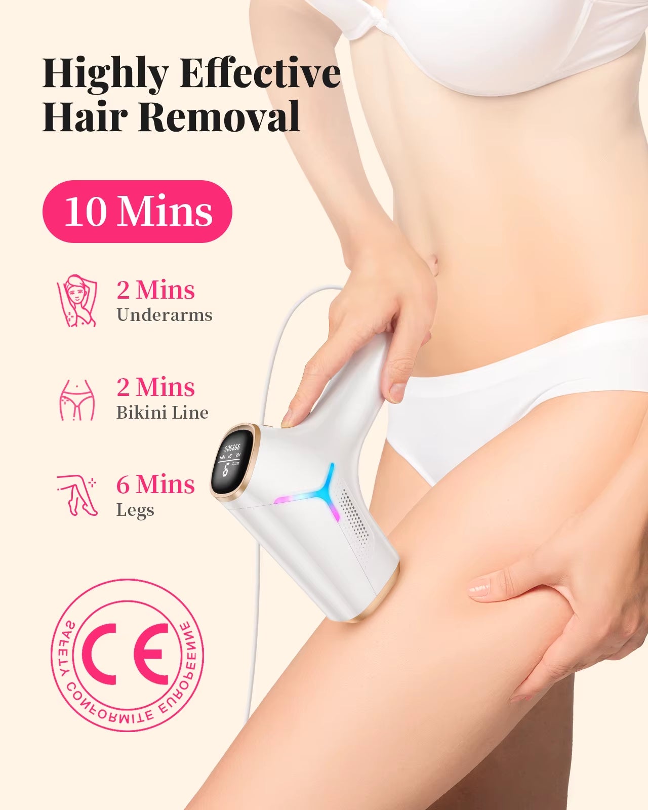 990000 Flashes Hair Removal for Women and Men IPL Hair Removal Body Bikini and Facial Areas Painless Permanent Hairremoval