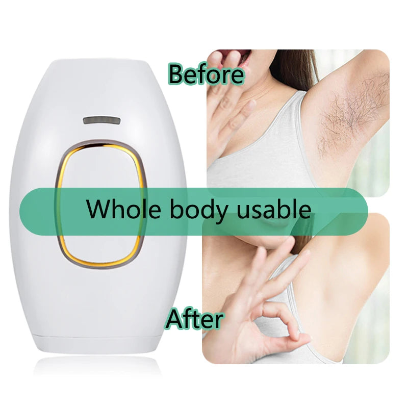 Protable Handheld IPL Laser Hair Removal Device Whole Body Leg Bikini Face Painless Permanent Depiladora