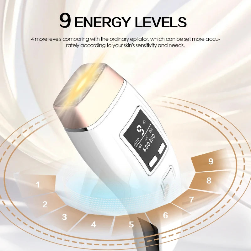 Cooling IPL Hair Removal 4In1 HR/RA/ SC 999900 Flashes Auto Operation Permanent Painless Handhold Bikini Trimmer Home Used for Women Men Epilator